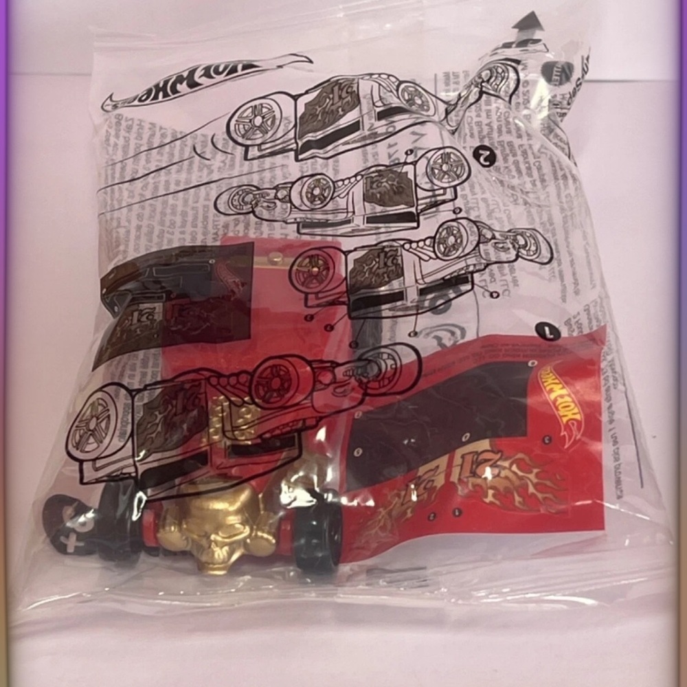 NWT Hot Wheels Red and Gold Toy Car from Burger King 2024 Premium Cereal